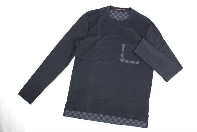 ルイヴィトン LOUISVUITTON ダミエグラフィット ロング Tシャツ ブラック [S] メンズ カットソー ロンT カットソー　I414_画像1