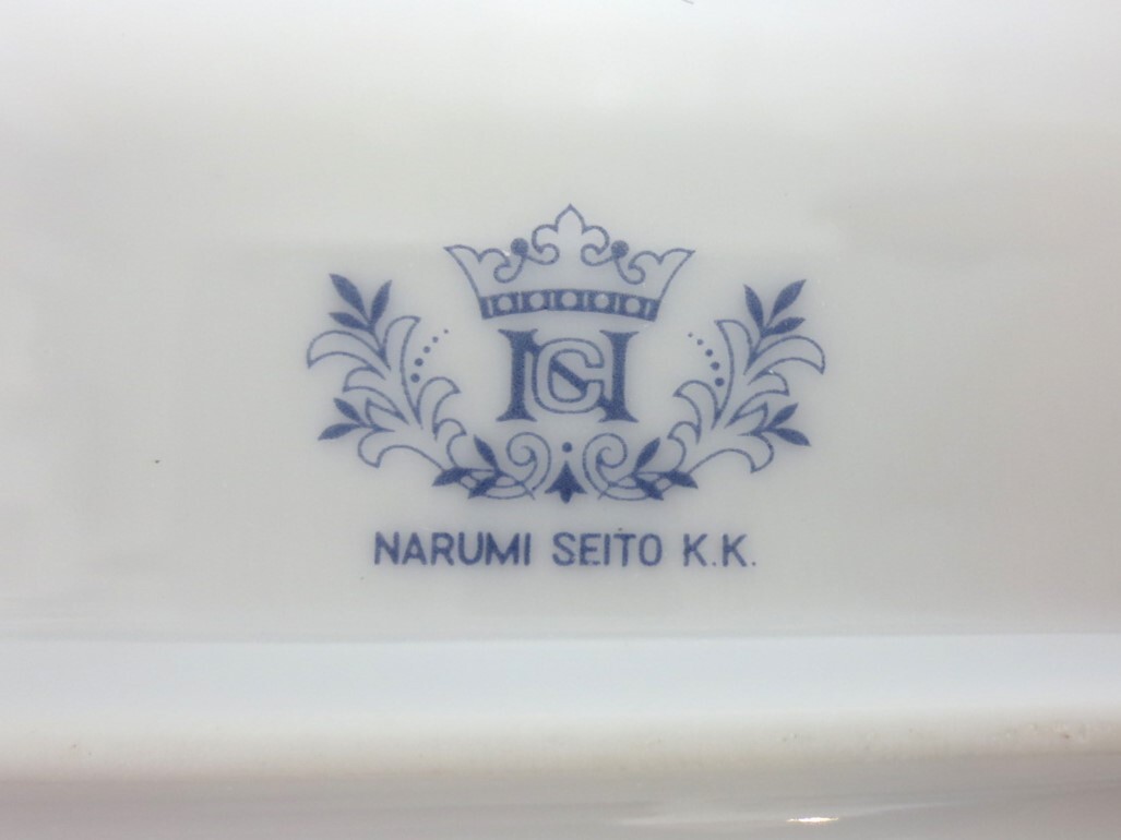 【4-131】 NARUMI SEITO ナルミ 花柄 オーバルプレート 盛皿 オードブル 27×36.5cm 美品_画像6