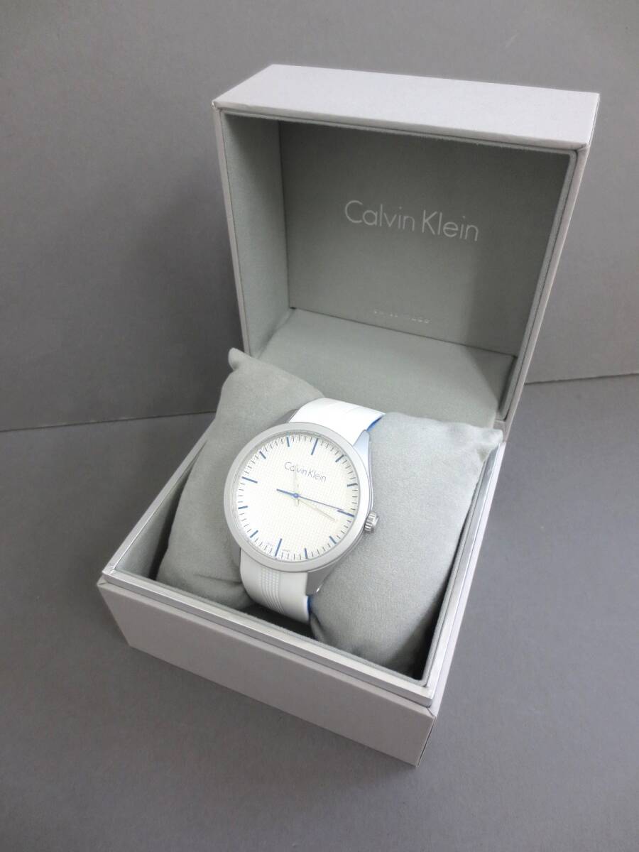 【4-173】稼働品 Calvin Klein カルバンクライン K5E 51F クォーツ 腕時計 の画像1