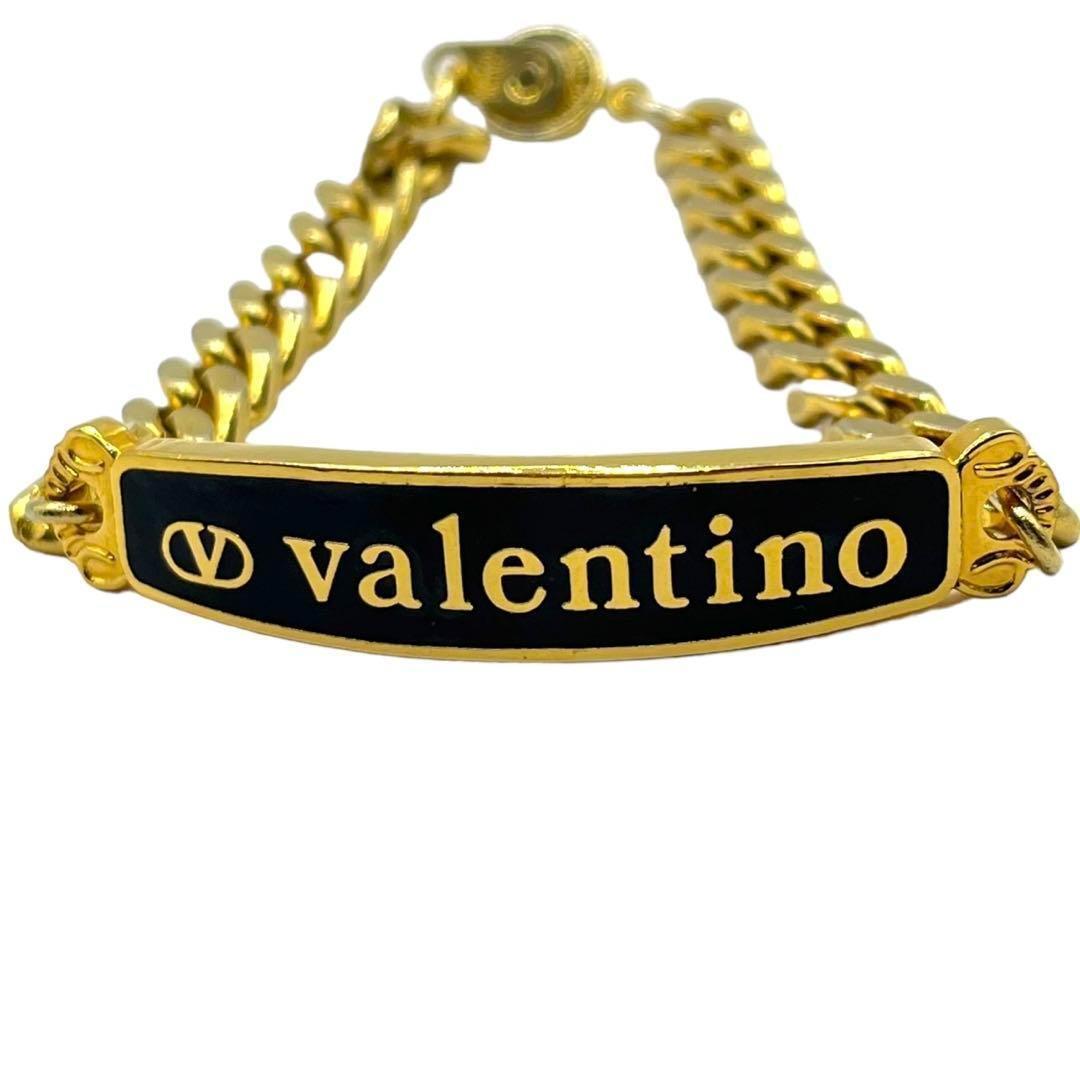 valentino ヴァレンティノ ID ブレスレット　チェーン　プレート　ゴールド　金色　バレンティノ_画像2