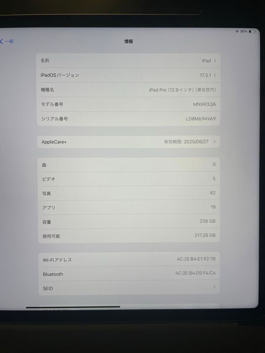 12.9インチiPad Pro(第6世代)wi-fi Apple Pencil 第2世代　ケース付き　256GB M2