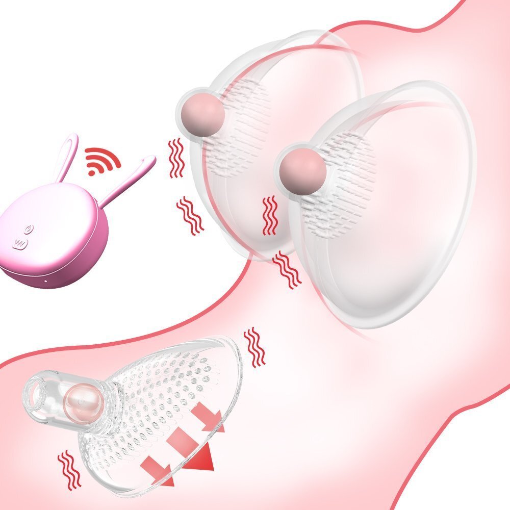 USB 乳首吸盤 イヤレス リモコ乳房 ワイイブレーターヤレス 振動 バ両乳首用 ワン ポンプ 女性 拡大 マッサージ hxt0078の画像2