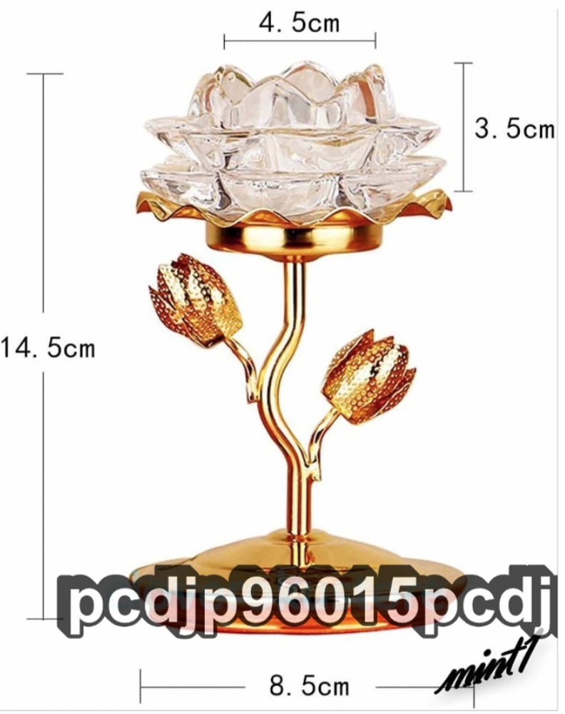 【2個セット】 キャンドルホルダー 蓮 ロータス アンティーク レトロ インテリア キャンドルライト 直径4cm_画像2