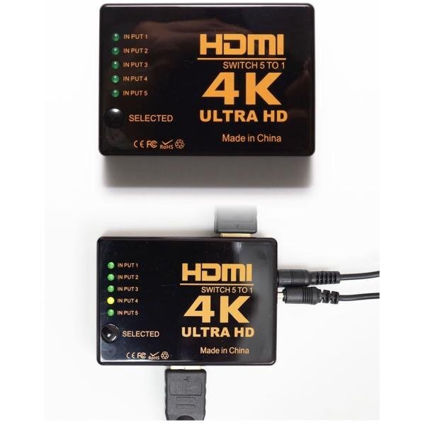 4K対応 HDMI セレクター リモコン 付き 切替器 5ポート 5入力 1出力 テレビ パソコン ゲーム モニター レコーダーの画像7