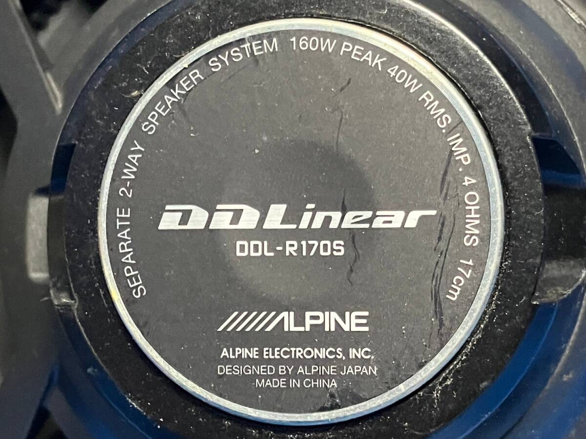 ★ALPINE アルパイン DDL-R170S スピーカーセット★ツイーター・ネットワーク付★17cm★041816Yの画像4