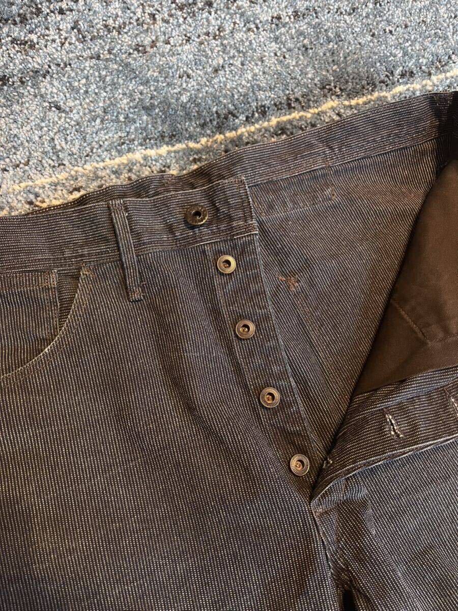 RRL INDIGO WABASH TROUSER トラウザーパンツ ストライプ インディゴ LEADFIELD バックルバック 針 vintage ジョニーデップ ダブルアール_画像7