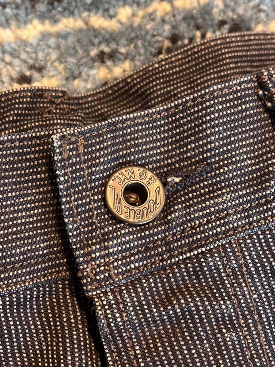 RRL INDIGO WABASH TROUSER トラウザーパンツ ストライプ インディゴ LEADFIELD バックルバック 針 vintage ジョニーデップ ダブルアール_画像6