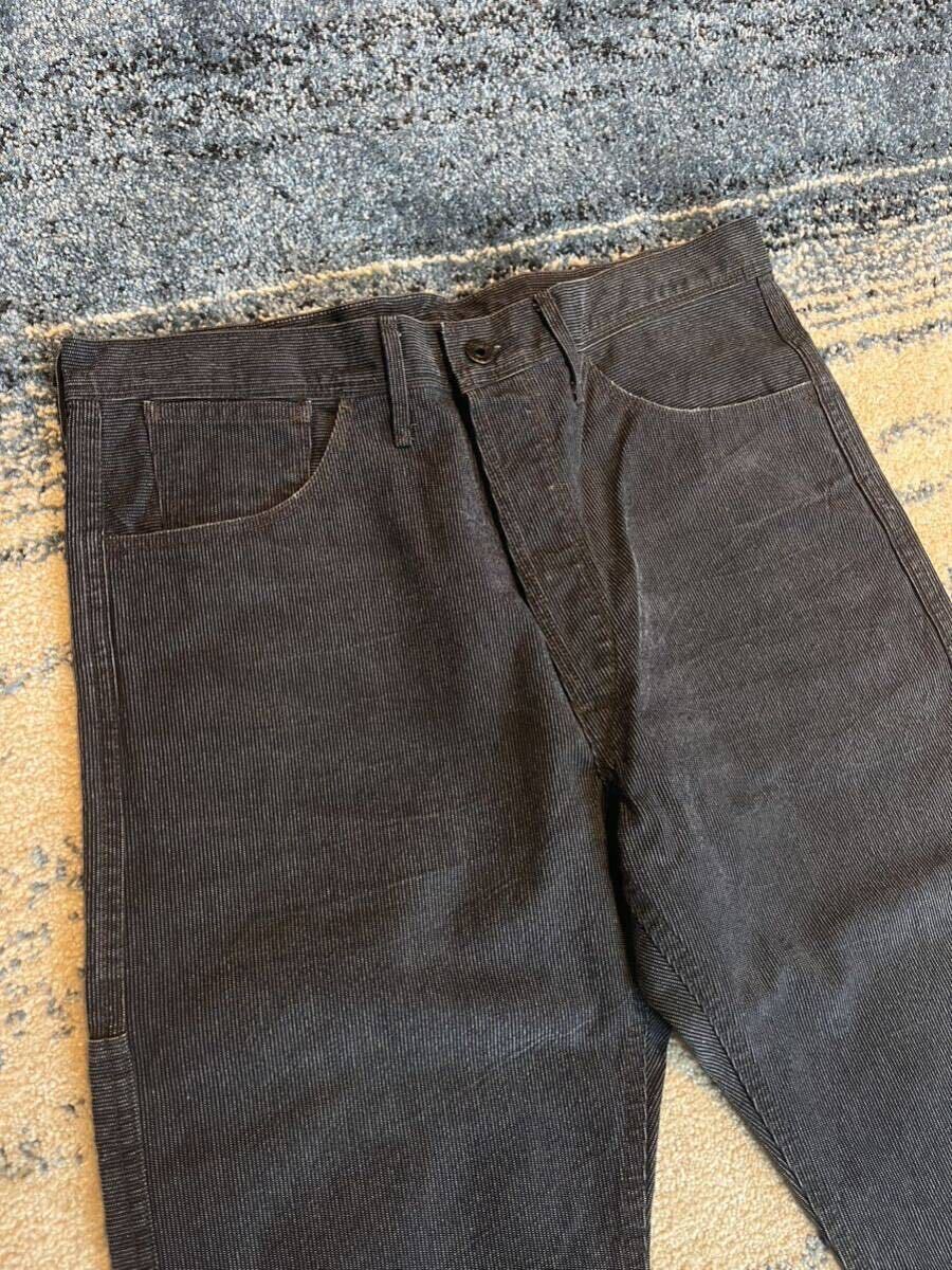 RRL INDIGO WABASH TROUSER トラウザーパンツ ストライプ インディゴ LEADFIELD バックルバック 針 vintage ジョニーデップ ダブルアール_画像5