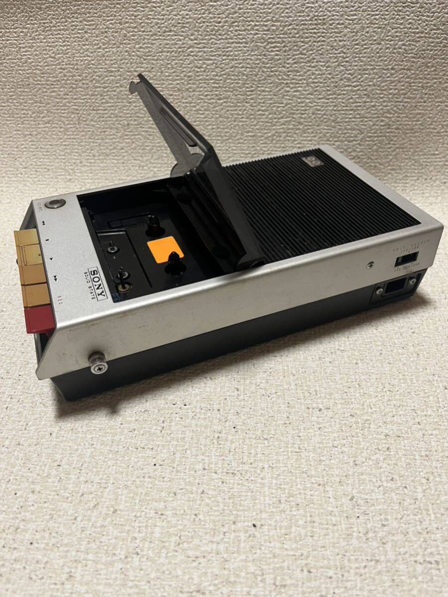 ☆当時物 SONY テープレコーダー TC-100A カバー付き 昭和レトロ カセットデッキ ソニー ジャンク☆の画像4