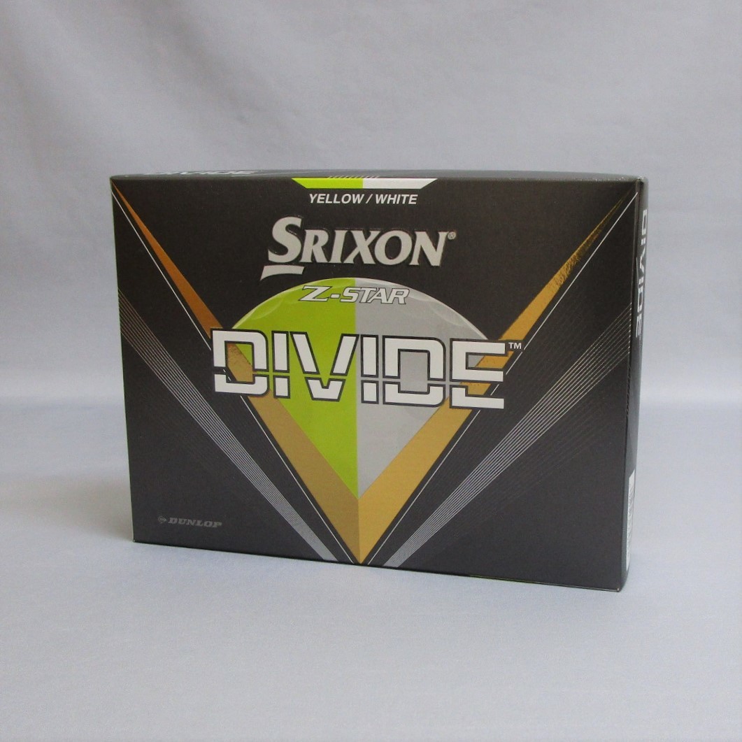 日本仕様 2023年 SRIXON Z-Star DIVIDE YL/WH 1箱 12球 1ダース ボール スリクソン ダンロップ DUNLOP 3ピース イエロー/ホワイトの画像1