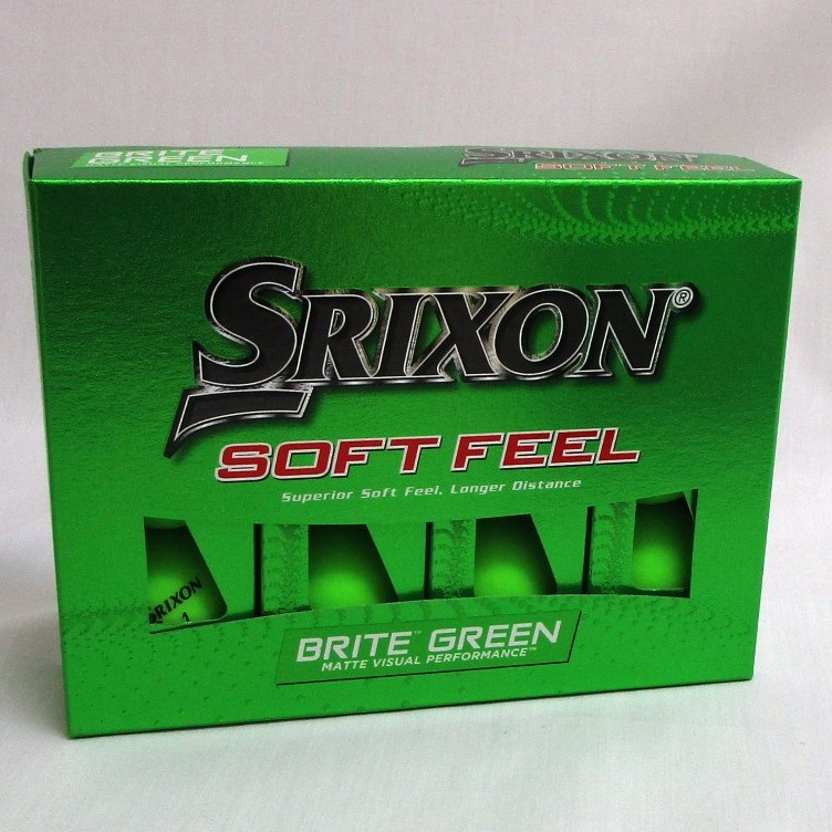 SRIXON 2023年 SOFT FEEL グリーン 1箱 12球 1ダース ボール スリクソン ソフト フィール カラーボール マットカラー 2ピース BRITE GREEN_画像1