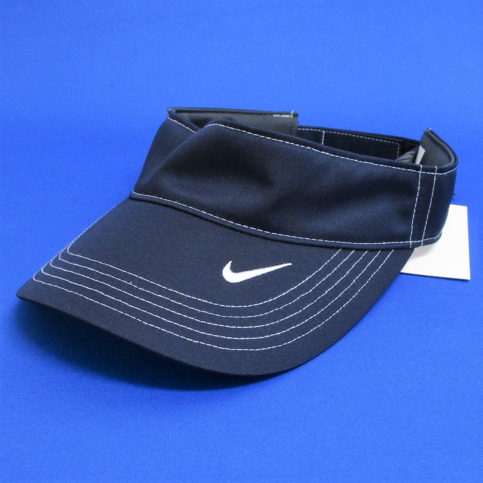 Nike 429466-451 Sun Viser Navy ☆ Неформальная почтовая бесплатная доставка Nike Dri-Fit Swoosh Swush Simple Viser