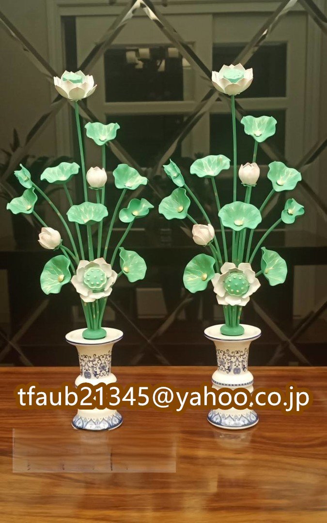 ケーリーフショップ】2点 密教法具 手作り描き常花 アルミ製 寺院用 ケーリーフショップ】2点 密教法具 手作り描き常花 アルミ製 寺院用