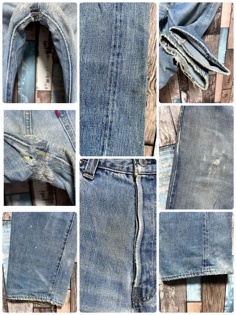 Vintage USA製 00s 01年製 リーバイス Levi's 501XX 47501 0191 BIGE デニムパンツ ヴィンテージ 555 バレンシア工場 ビンテージ 12の画像9