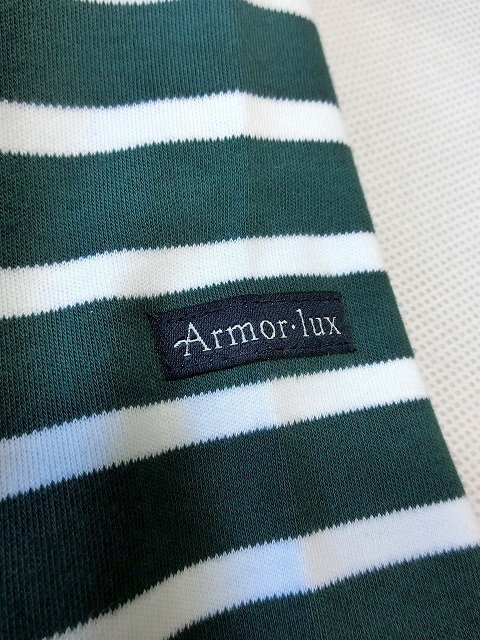 ■23区大きいサイズ46【Armor lux/アルモリュクス】スムースボーダーカットソー/グリーン16,060円■_画像5