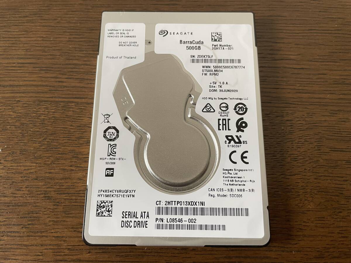 Seagate BarraCuda 2.5インチHDD SATA■500GB⑦_画像1