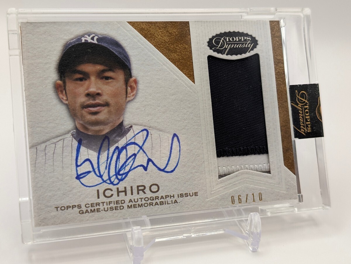 【10枚限定:未開封】イチロー/2016/Topps/Dynasty/GAME-USED MEMORABILIA/直書き・直筆サイン/ヤンキース_画像3