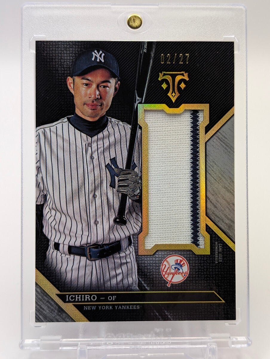 【27枚限定】イチロー/2016/Topps/Triple Threads/GAME-USED MEMORABILIA/ヤンキースの画像1