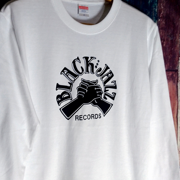 送込　BLACK JAZZ RECORDS ブラックジャズ　ロンT　長袖Tシャツ　白 XLサイズ_画像1