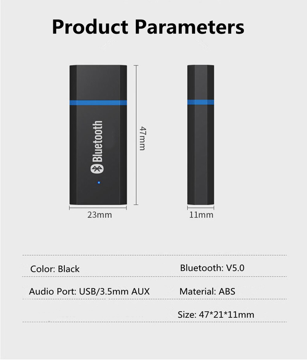 カー USB AUX レシーバー アダプター 3.5mm オーディオ レシーバー 音楽 スピーカー用_画像4