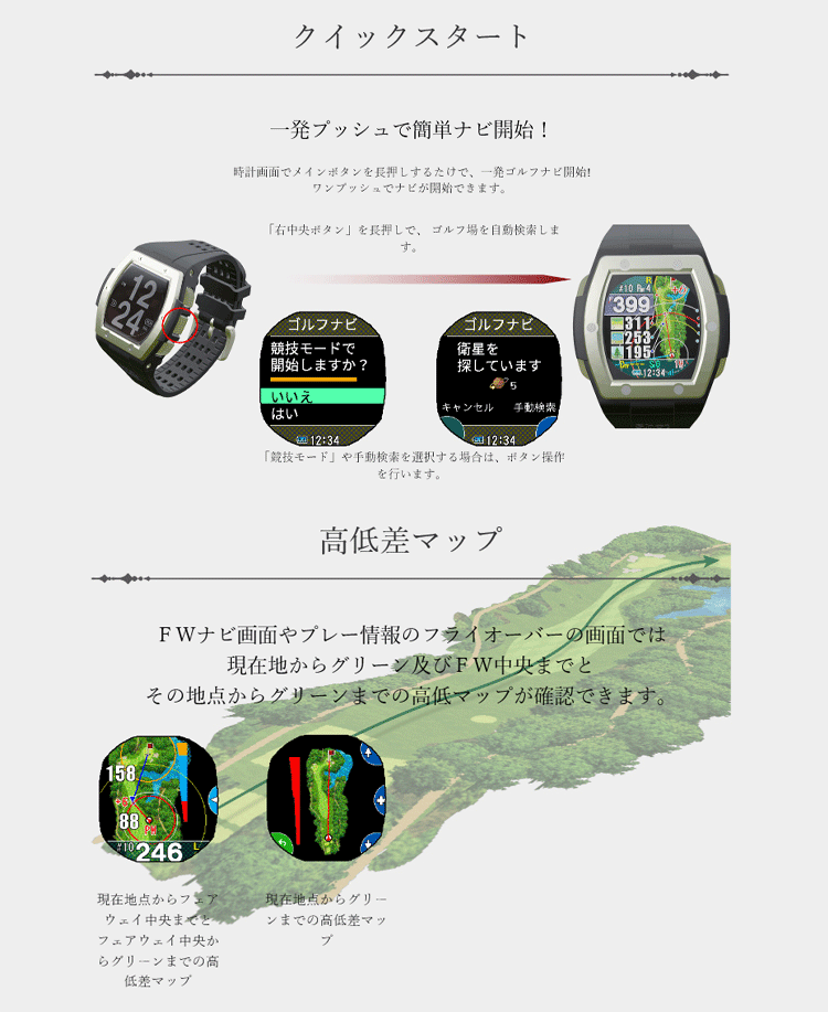 【特別価格】ShotNavi Crest 【ショットナビ】【クレスト】【ゴルフ】【GPS】【距離測定器】【腕時計】【Black/Silver】【GPS/測定器】_画像5