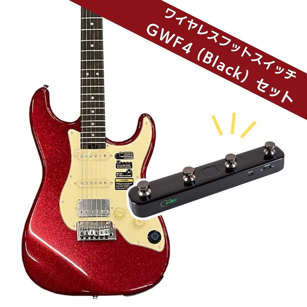 最落無し! Mooer GTRS S800 Red + GWF4 Black セット / a44961 インテリジェントギターとワイヤレスフットスイッチのセット 1円の画像1