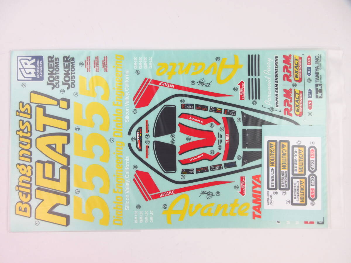 定型外140円 アバンテ 2011 ボディ用 ステッカー デカール バギー 未使用 新品 タミヤ 1/10 tamiya AVANTE body sticker decal Buggy_画像1