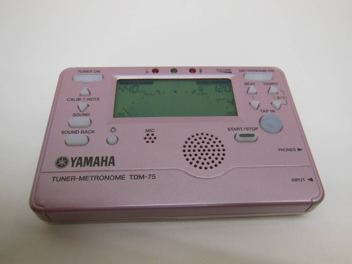  machinery festival Yamaha tuner metronome TDM-75PP platinum pink electrification OK storage goods YAMAHA compact guitar base 