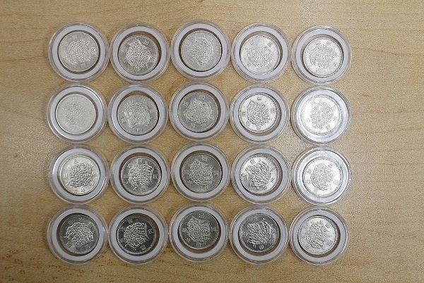  rare collector storage .100 jpy silver coin ultimate beautiful, beautiful goods 320 sheets all coin case entering 
