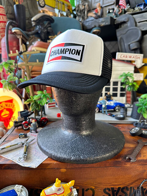 チャンピオン メッシュキャップ（レクタングルロゴ） 帽子色＝ホワイト×ブラック ■ アメリカン雑貨 アメリカ雑貨の画像5