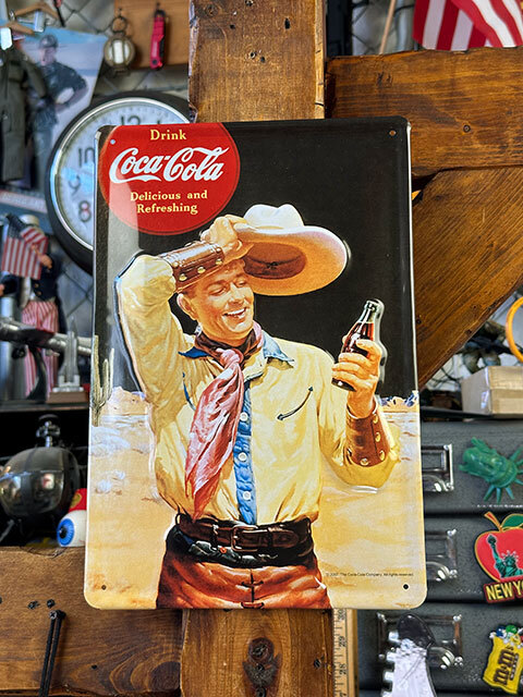 コカ・コーラ　3Dメタルサイン　（カウボーイ）　■　アメリカン雑貨　アメリカ雑貨　_画像1