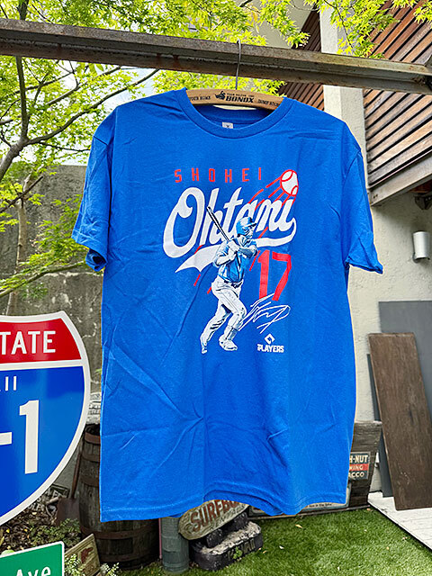 MLB　ロサンゼルス　ドジャース　大谷翔平　公式Tシャツ　（Dogers Blue/Script）（Lサイズ）　MLBオフィシャルグッズ　■　アメリカン雑貨_画像1