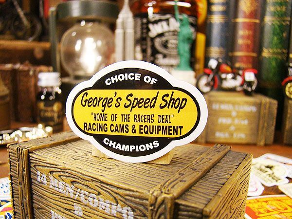 アメリカン　アドバタイジング　ステッカー　Sサイズ　（No.28/George's Speed Shop）　アメリカン雑貨　アメリカ雑貨　_画像1