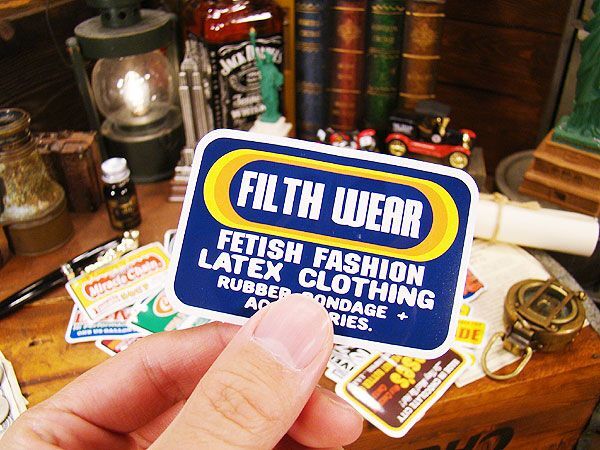 アメリカン アドバタイジング ステッカー Lサイズ （No.2/FILTH WEAR） アメリカン雑貨 アメリカ雑貨 車 シール ブランドの画像2