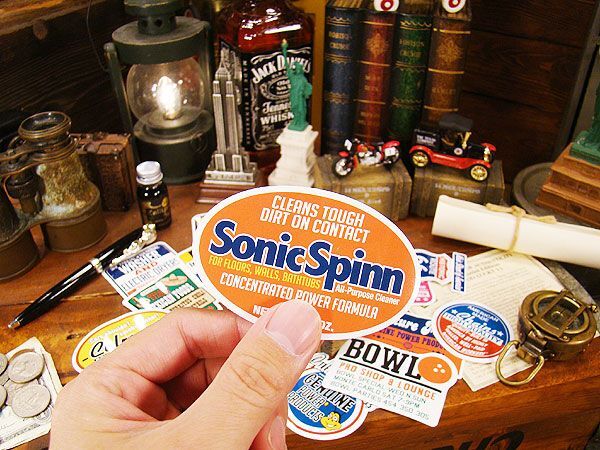 アメリカン　アドバタイジング　ステッカー　Lサイズ　（No.11/Sonic Spinn）　アメリカン雑貨　アメリカ雑貨　車　シール　ブランド_画像2