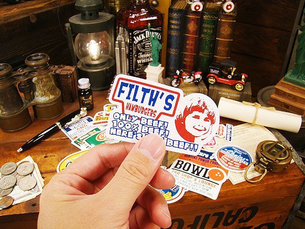 アメリカン　アドバタイジング　ステッカー　Lサイズ　（No.18/FILTH'S）　アメリカン雑貨　アメリカ雑貨　車　シール　ブランド_画像2