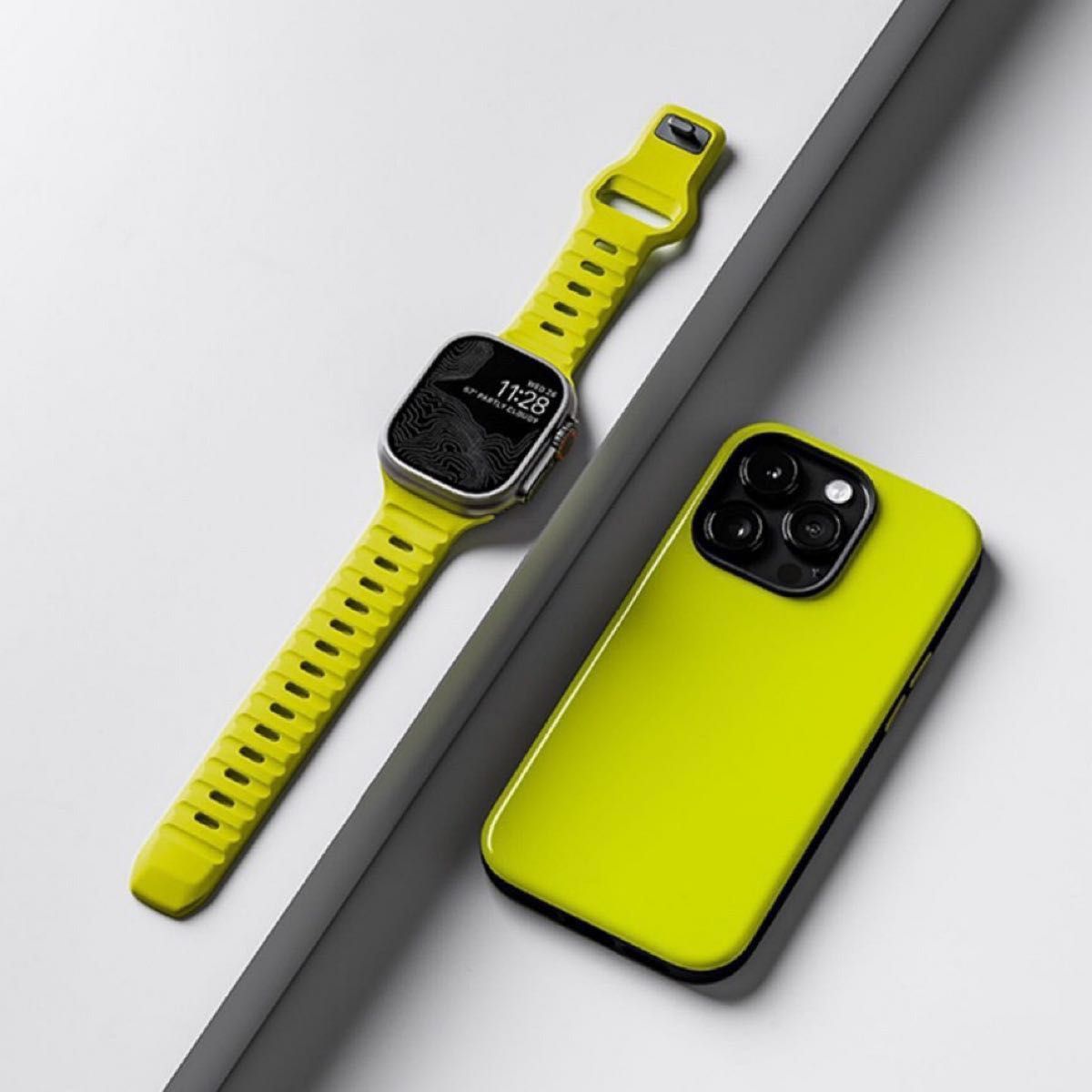 Apple watch band アップルウォッチバンド スポーツバンド 最新 人気 オシャレ ラバーベルト キミドリ