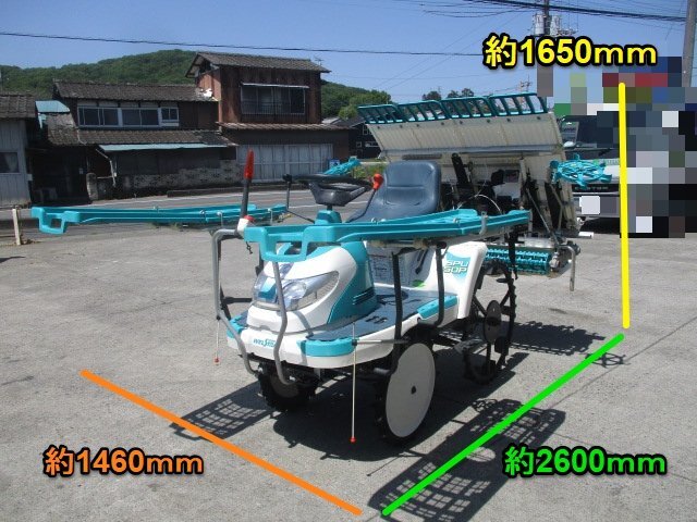 群馬 クボタ 4条 田植機 SPU450P セルスタート 4WD パワステ 最大9.7馬力 ロータリ式 田植え機 整地ローター 中古☆美品☆_画像2