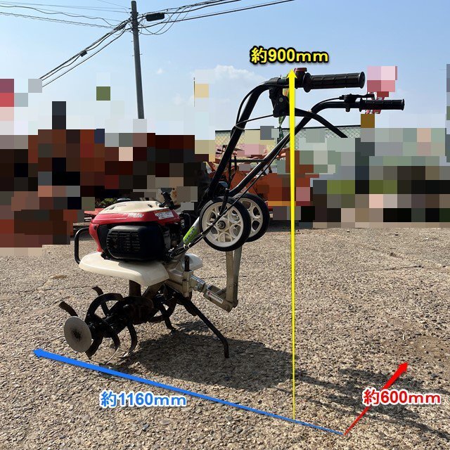 栃木 ホンダ 管理機 FH220 耕運機 耕うん機 ホリディ リコイル ガソリン 4ストローク 作業幅 600ｍｍ 家庭菜園 野菜 畑 中古 ■4124040103の画像2