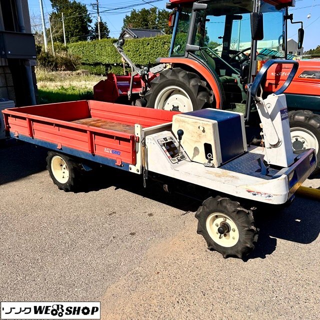 千葉 佐野 運搬車 ELS サテライト 四駆 4WD セル リコイル ガソリン 6馬力 荷台 積載 筑水キャニコム CF-1G ジャンク品 ■ 2624032375_画像1