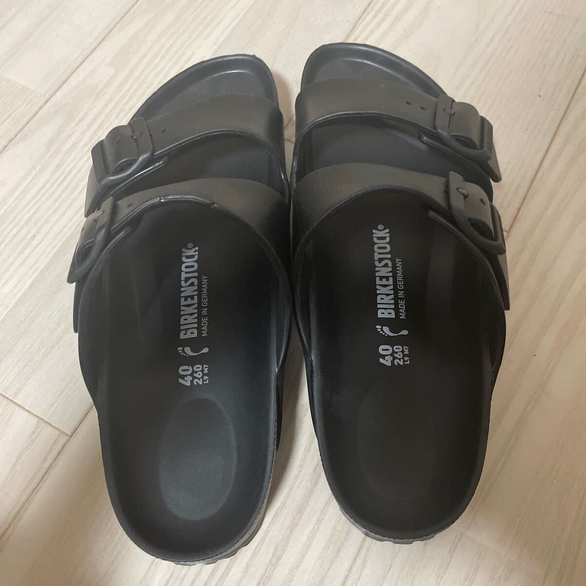 ビルケンシュトック BIRKENSTOCK 軽量 ブラック サンダル 40 26.0センチ_画像1