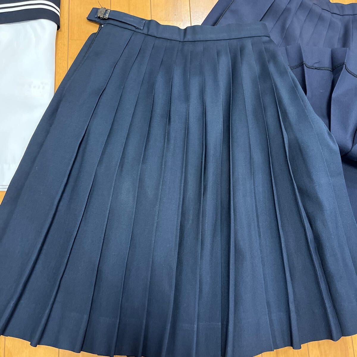 3 9 コスプレ衣装 夏 冬 制服 上下セット 中学 リボン付き 記名の画像6