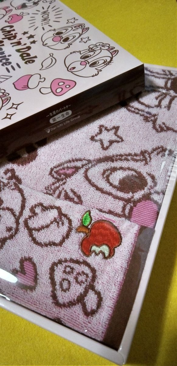 【Disney / ディズニー　チップ&デール&クラリス】ジャガードタオル 2枚セット　第一生命粗品タオル・非売品　