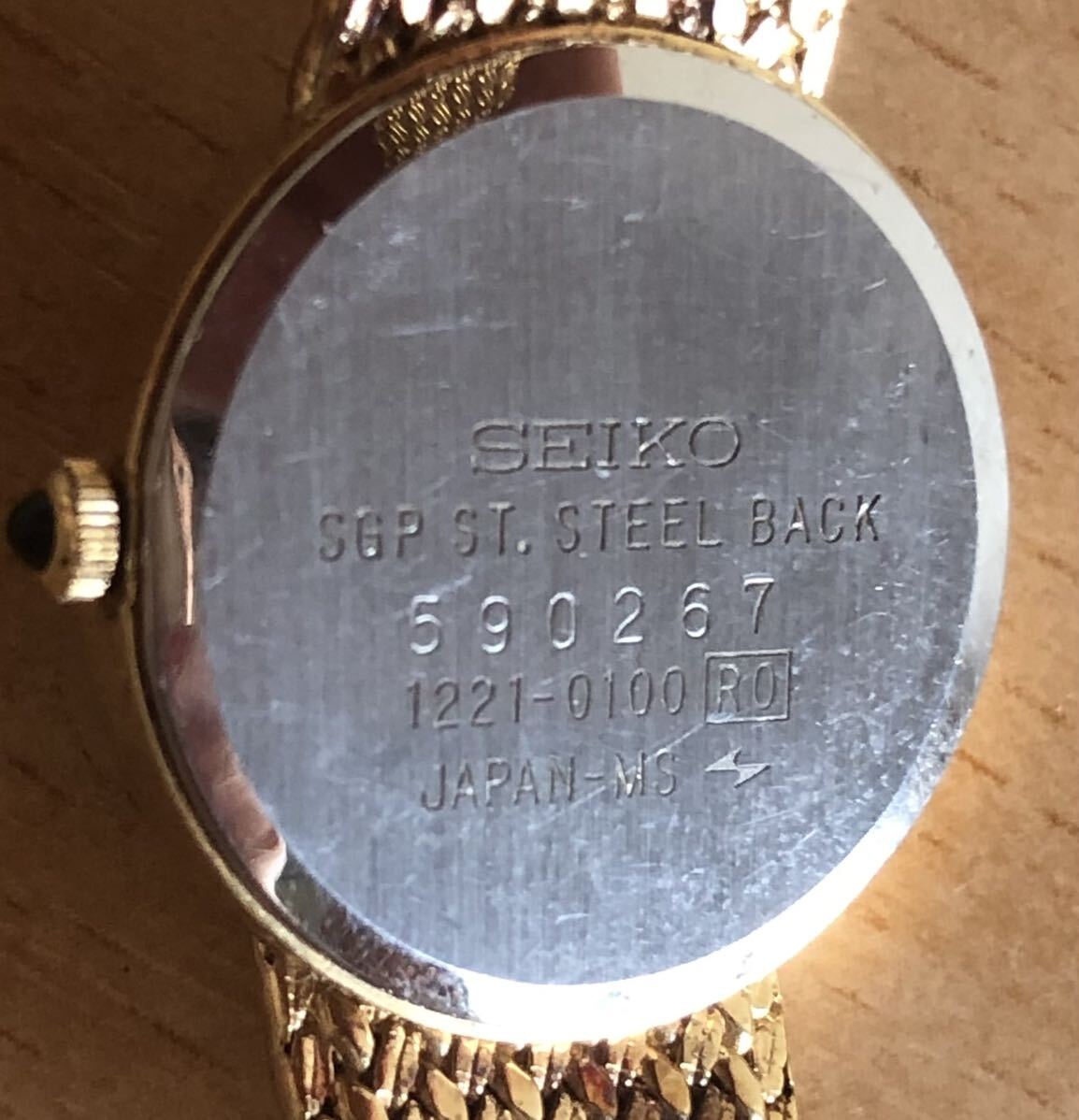 276-0097 SEIKO セイコー exceline エクセリーヌ レディース腕時計 金属ベルト クオーツ 1221-0100 電池切れ 動作未確認の画像7