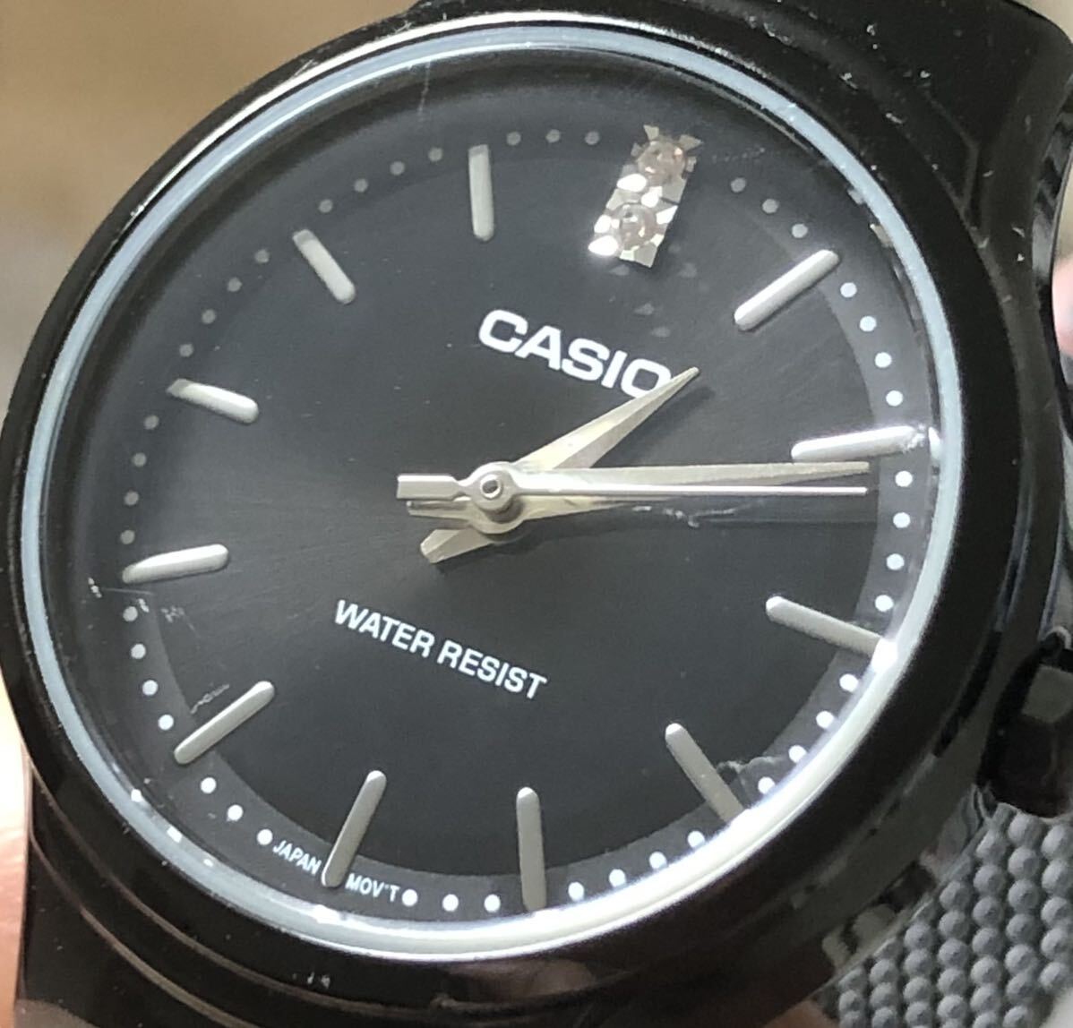 285-0028 CASIO カシオ　レディース腕時計　金属ベルト　クオーツ　黒　ブラック　LTP-1362 稼働品_画像7