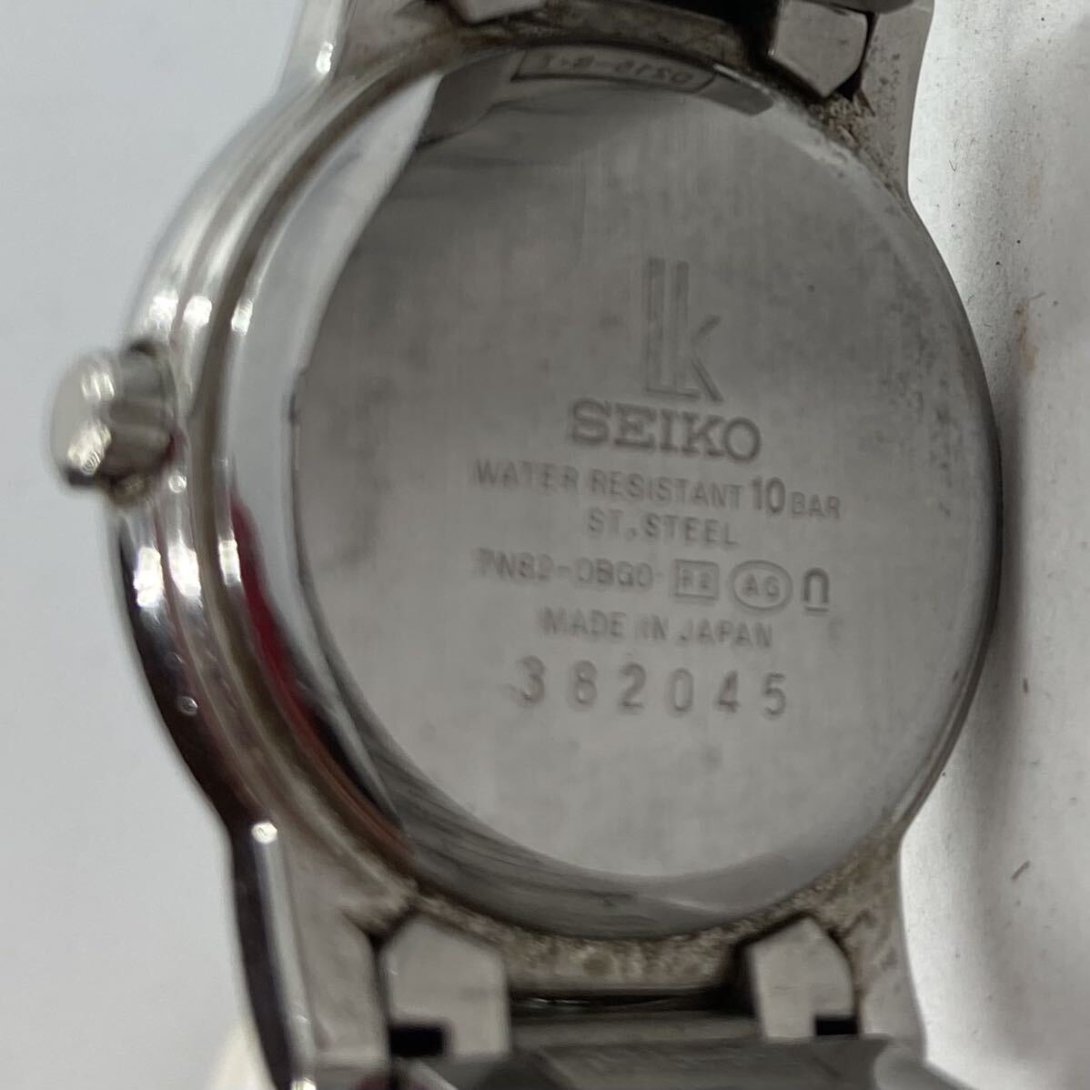 247-0329 SEIKO セイコー 腕時計 金属ベルト シルバー 電池切れ 動作未確認の画像2