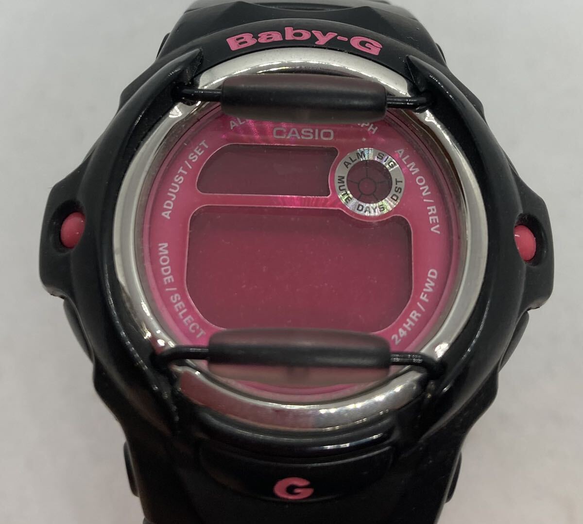 268-0796 CASIO Baby-G 腕時計 ラバーベルト ブラック 電池切れ 動作未確認_画像1