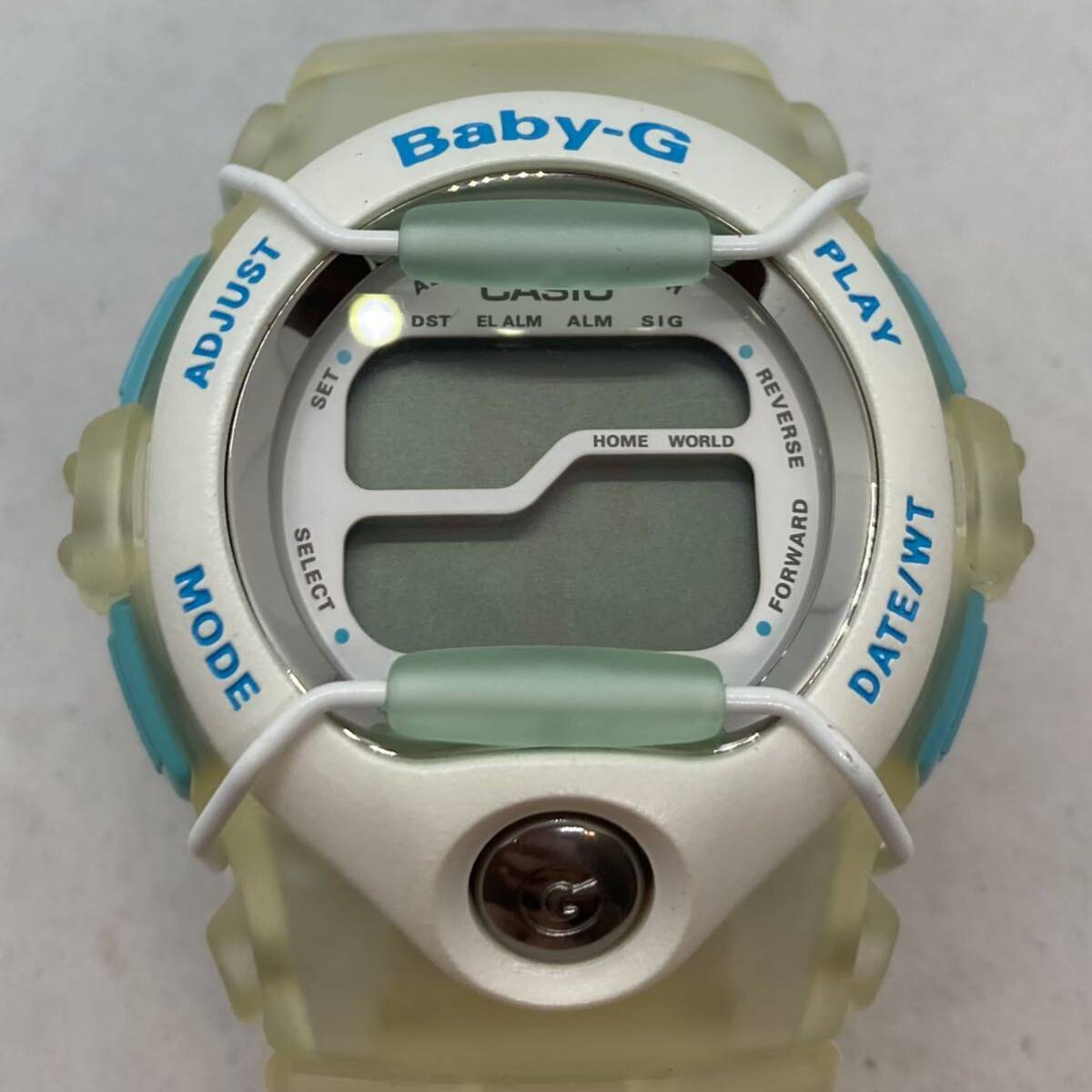 269-0696 CASIO Baby-G 腕時計 ラバーベルト クリア 電池切れ 動作未確認の画像2