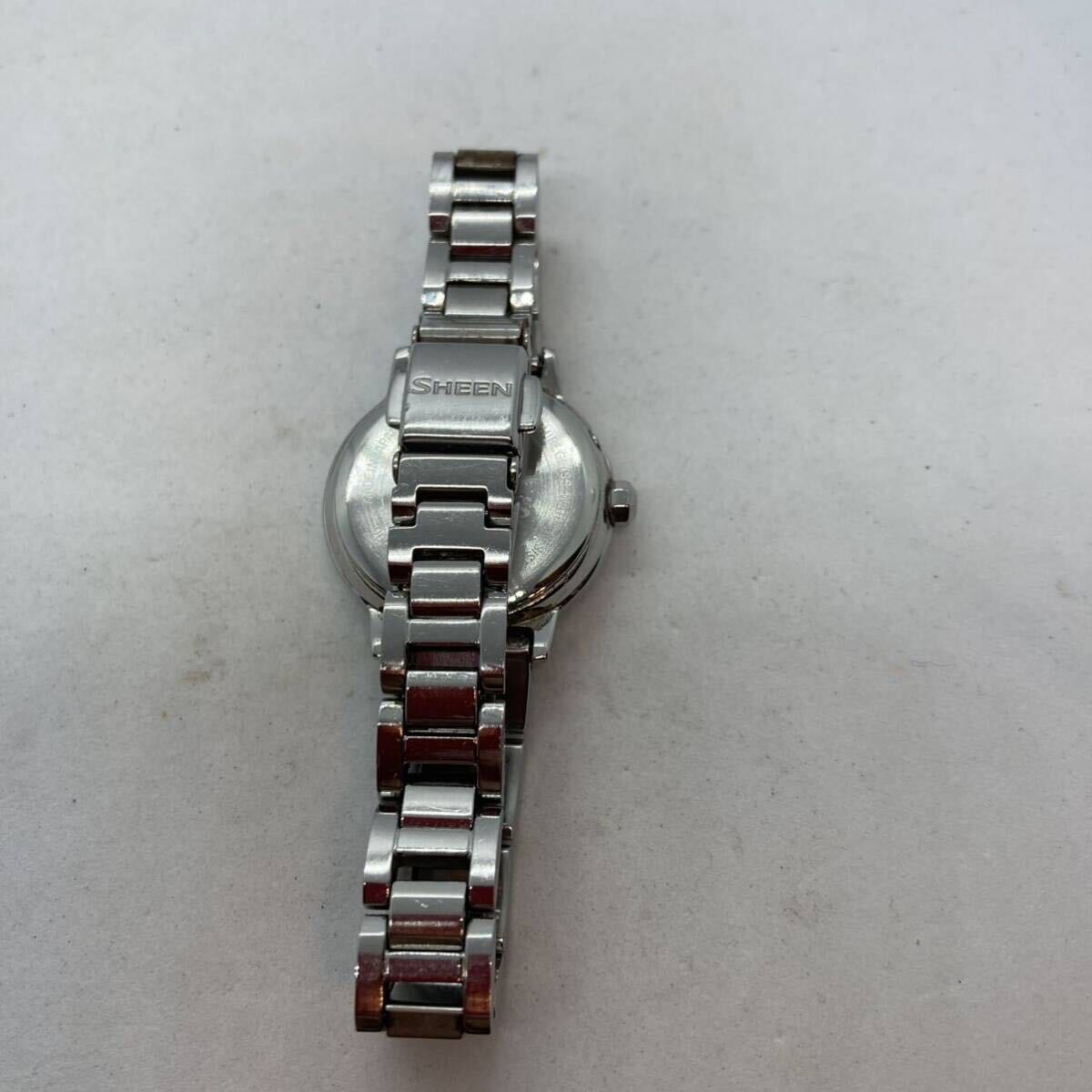 269-0397 CASIO SHEEN 腕時計 金属ベルト シルバー 稼働品_画像6