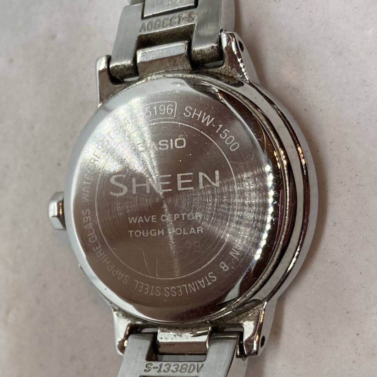 269-0397 CASIO SHEEN 腕時計 金属ベルト シルバー 稼働品_画像3